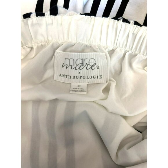 Mare Mare X Anthropologie Striped Puff Sleeve Off the Shoulder Blouse Medium - Picture 3 of 4